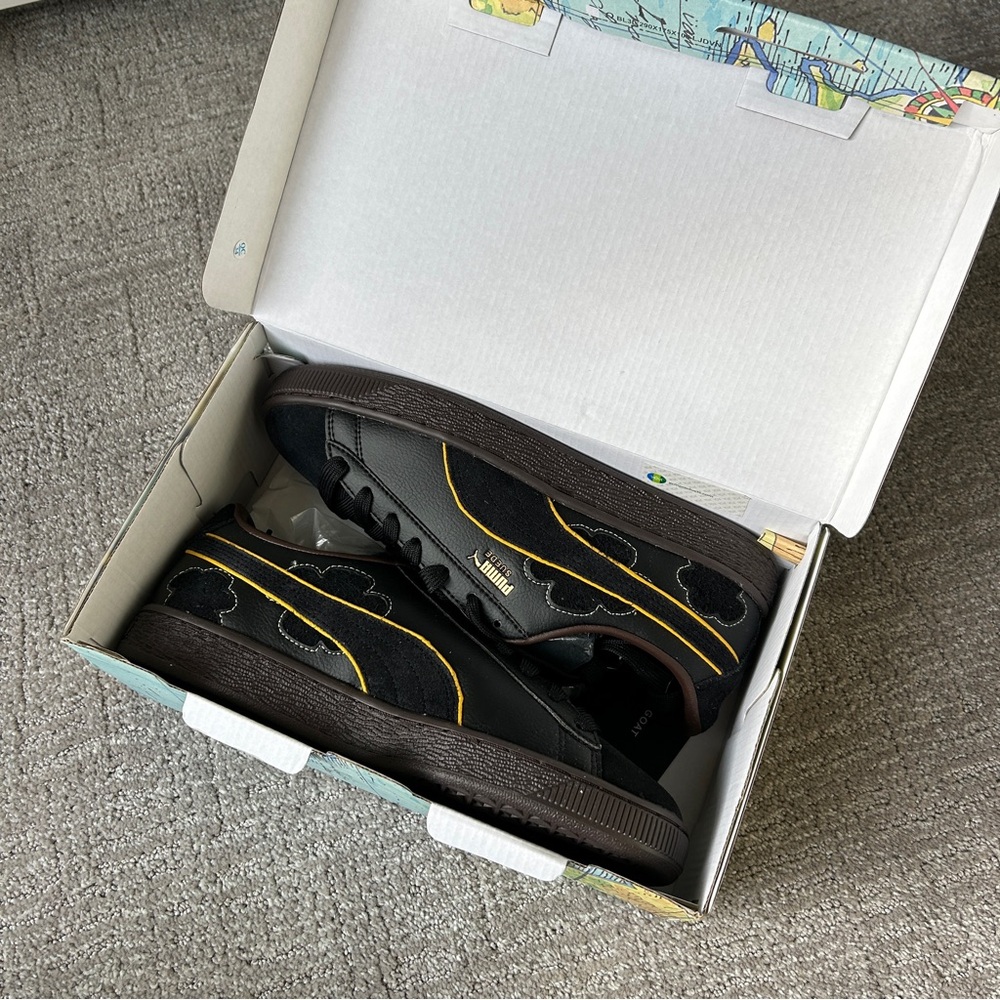 Puma x One Piece collab leather and suede sneakers
